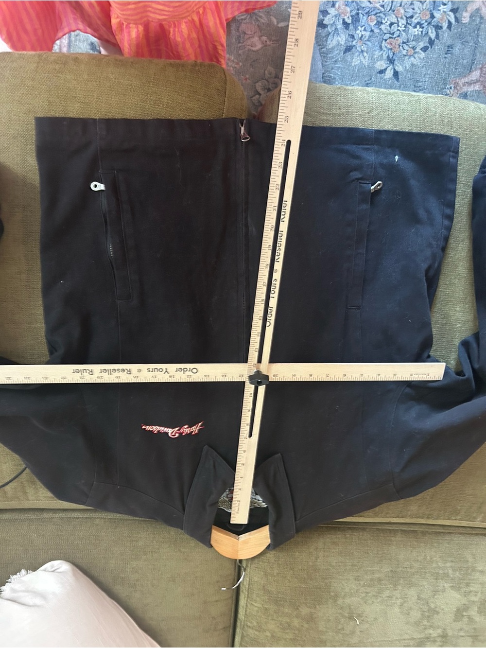 🖤MAKE OFFER🖤 VTG Harley Davidson Black Jacket American Legend Embroidered Hog LG - Picture 7 of 9